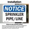 Signmission Sprinkler Pipe Line, 10 in W x Rectangle, Vinyl Decal OS-2PACK-NS-D-710-L-18399 - alternate 5